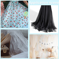 5 mètre de tissu organza en polyester&nbsp;DIY-CY0001-09B