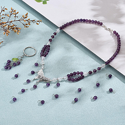 24 Stück natürliche Amethyst-Anhänger&nbsp;PALLOY-PH01916
