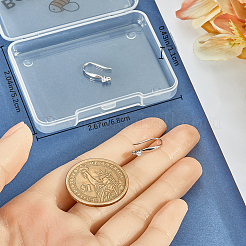 2 пара сережек-крючков из стерлингового серебра с родиевым покрытием и микропаве из кубических цирконий&nbsp;STER-BBC0007-09