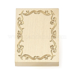 Прямоугольная цветочная рамка&nbsp;LS-AJEW-M037-04G-02