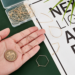 12 пара латунных крючков для сережек 6 стилей KK-GA0001-61