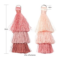 6шт 3 цвета полиэстер кисточка большие подвесные украшения FIND-FS0001-02A