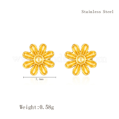 Стильные серьги-гвоздики в форме цветка из нержавеющей стали 304 для повседневной носки у женщин LE2664