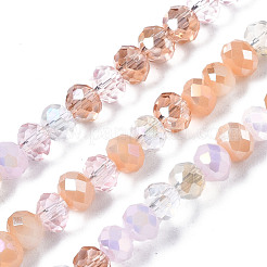 Стеклянные бусины с гальваническим покрытием &nbsp;EGLA-T020-12E