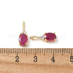 Pendentifs avec zircon cubiques à micro-pavés en laiton&nbsp;KK-Q031-43G-11