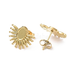 Ионное покрытие (ip) 304 нержавеющая сталь серьги-гвоздики фурнитура EJEW-I285-01G