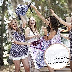 6 ярд двухслойной полиэфирной плиссированной ленты OCOR-FG0002-03B