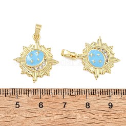 Pendentifs en laiton zircon cubique transparent&nbsp;CU-T001-09G-B