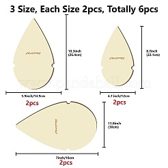 6 шт. 6 стильных деревянных кольца-кольца макраме для изготовления поделок DIY-WH0545-008