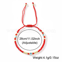 Богемные стеклянные и латунные плетеные браслеты из бусин для женщин&nbsp;BJ5189-3