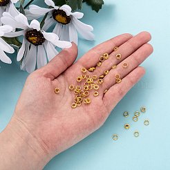 アイアンスプリットリング  ダブルループ丸カン  ニッケルフリー  ゴールドカラー  5x1.4mm  内径約4.3mm  単線：0.7mm  約13000個/1000g&nbsp;JRD5MM-01G-NF