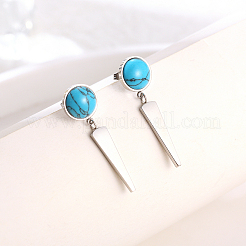 Серьги-гвоздики из богемской нержавеющей стали WG0840-2