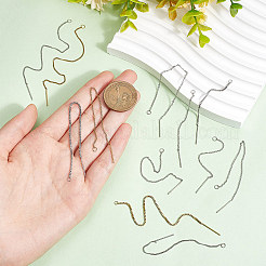 24 шт. 12 шт. фурнитура для сережек-гвоздиков из нержавеющей стали 304&nbsp;STAS-PH0005-23