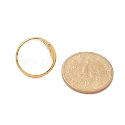 304ステンレススチール製スネークオープンカフリング女性用  18KGP本金メッキ  内径：18mm&nbsp;LS-RJEW-Z077-01G-09