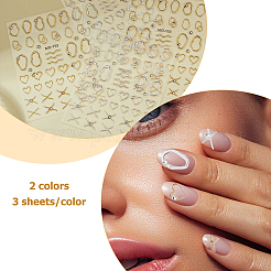 6 лист 2-х цветных наклеек для нейл-арта в виде животных&nbsp;DIY-HS0002-07