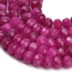 Rangs de perles de jade blanc naturel teintées et facettées&nbsp;GG-CBAE966-01B-P
