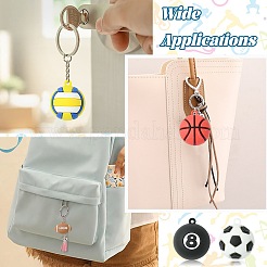 12 шт. 6 стиля непрозрачных пластиковых подвесок из ПВХ&nbsp;KY-CJ0002-15