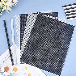 Прямоугольные пластиковые сетчатые листы холста и стержень для папки DIY-CP0012-71