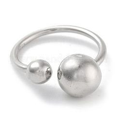 Круглые стойки покрытие латунь открытые манжеты кольца для женщин&nbsp;RJEW-Z059-28P