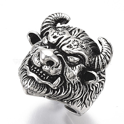 Регулируемые кольца манжеты из сплава тибетского стиля RJEW-T009-10AS