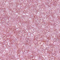 MIYUKIデリカビーズ  シリンダー  日本製シードビーズ  11/0  （db1673)パール裏地透明ピンクab  1.3x1.6mm  穴：0.8mm  約10000個/袋  50 G /袋&nbsp;SEED-X0054-DB1673