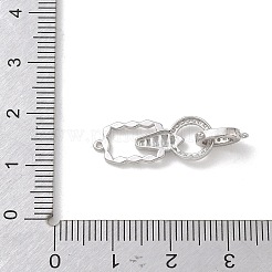 925 fermoir déployant en argent sterling avec micro pavés de zircone cubique transparents&nbsp;SE-CBAF1B0-02P