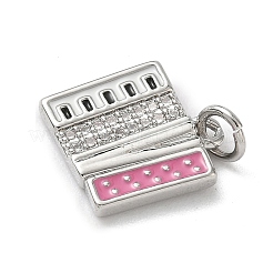 Латунные микропаве прозрачные кубические циркониевые подвески&nbsp;KK-A273-06P