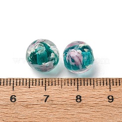 Светящиеся бусины ручной работы из искусственного песка в технике лэмпворк LAMP-B028-03P-10mm