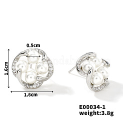 Messing-Blumen-Ohrstecker&nbsp;UB4732-1
