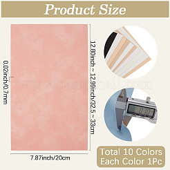 10 Stück 10 Farben mattierte PVC-Kunstlederstoffe&nbsp;DIY-CL0001-71A