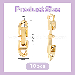 10 fermaglio per cinturino in ottone per orologio&nbsp;KK-DC0005-22