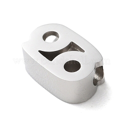 星座 304 ステンレススチール チャーム  蟹座  6x9x3mm  穴：2mm&nbsp;STAS-U038-01P-04