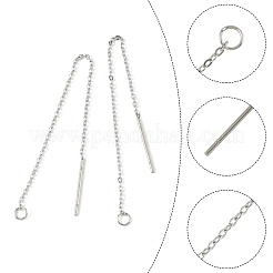 10 Paar Ohrringbeschläge aus 304 Edelstahl&nbsp;STAS-YW0001-09