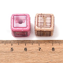 Perles acryliques imprimés opaques&nbsp;AC-CBAC57E-10