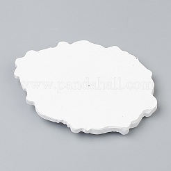 レジンイヤリングジュエリーカメオディスプレイスタンド  プラスチックホルダー付き  ホワイト  14.2x11x1.3cm  穴：2mm&nbsp;EDIS-H035-02