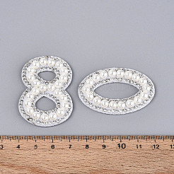 10 шт. нашивки из искусственного АБС-пластика с жемчугом&nbsp;PATC-T001-02M