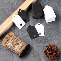 Rettangolo 200 pz 2 colori con etichette regalo in carta cuore&nbsp;CDIS-LS0001-02