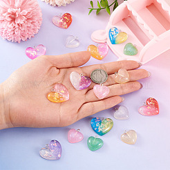 20pcs 10 Farben transparente Harzanhänger&nbsp;CRES-TA0001-43
