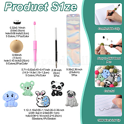 Наборы для изготовления ручек из бисера в виде животных своими руками&nbsp;DIY-FS0009-45