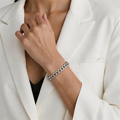 1 bracelet à chaîne figaro en acier inoxydable 304&nbsp;BJEW-DJ0001-57