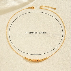 Женские ожерелья из матовых латунных круглых бусин с градиентом&nbsp;WB0357