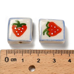 Печатные ручной фарфоровые бусы LAMP-D303-06F-02