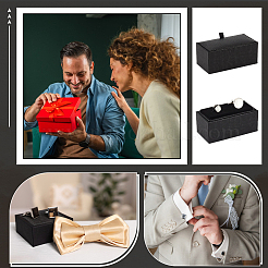 Geschenk-Aufbewahrungsboxen aus Kunststoff mit Eidechsenhaut-Print für 2 Manschettenknopf&nbsp;CON-WH0107-86B