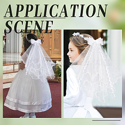 1 шт. полиэстеровая свадебная фата&nbsp;AJEW-WR0003-19