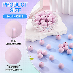 50шт пищевые экологически чистые силиконовые бусины&nbsp;SIL-TA0002-89F