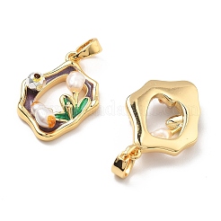 Латунь эмаль подвески&nbsp;KK-B129-23G