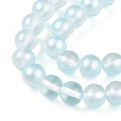 Запекание окрашенные прозрачные стеклянные бусины нити X1-DGLA-N011-10mm-05