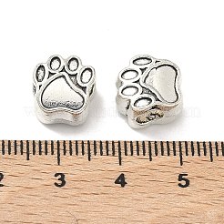 Тибетский стиль сплава цинка собака Прайнтс европейские бисер&nbsp;MPDL-R038-008AS-RS