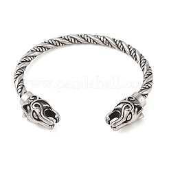 Bracciali vichinghi in acciaio inossidabile 304 aperti per uomo&nbsp;BJEW-U001-07C-G