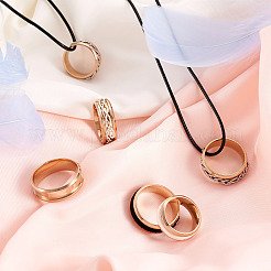 6 шт. 6 размера 201 нержавеющая сталь рифленые кольца для пальцев FIND-YS0001-11